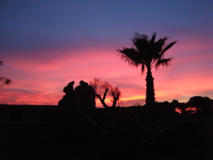 Tramonto presso la nostra pista...
